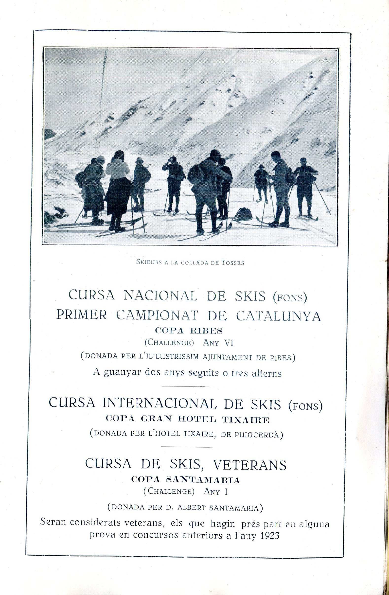 Concursos Internacionals d'Esports d'Hivern any XIII : Campionats de Catalunya de skis i luges : Pistes de La Molina (Cerdanya) - (1420 mts.) - Miniatura 5